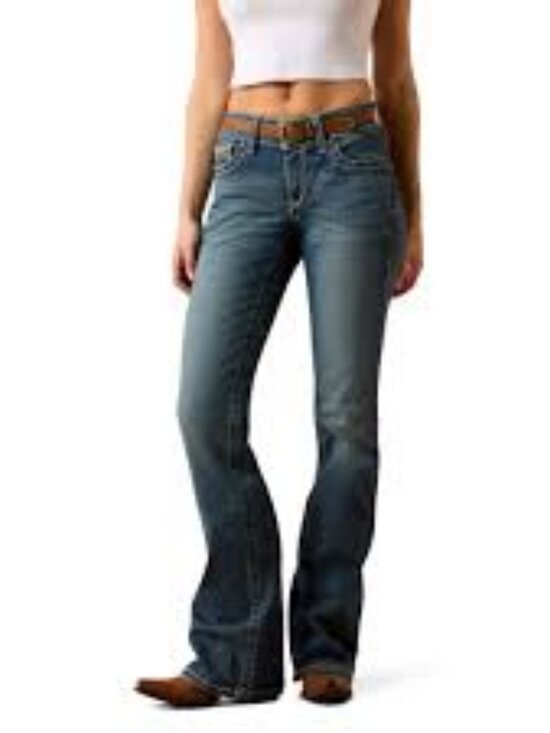 Ariat Denim - Ariat R.E.A.L. Mid Rise Stretch Whipstitch Boot Cut Jean Size 29